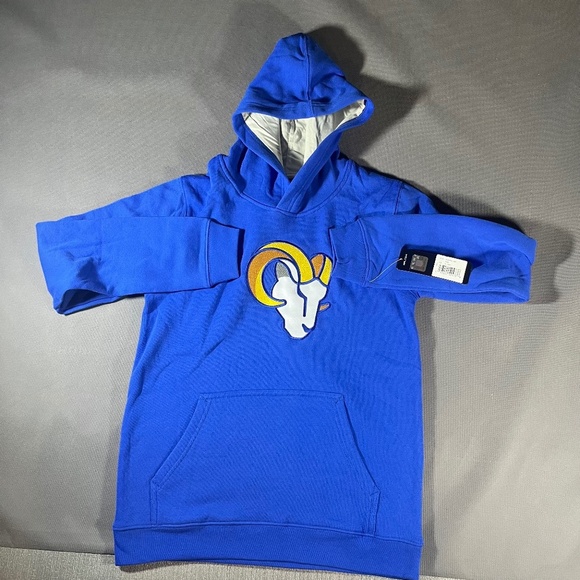 NWT Los Angeles Rams Logo NFL Team Apparel NFL Hooded Sweatshirt, Youth XL - Picture 1 of 7